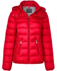 Street One Steppjacke mit abnehmbarer Kapuze - Rot