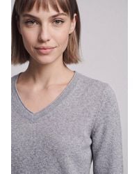 ONLY - V-Ausschnitt-Pullover Onlloyal Life Ls V-Neck Pullo Knt Noos Materialmix - Lyst