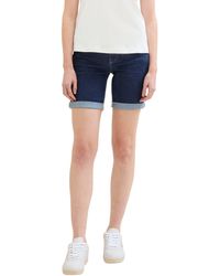 Tom Tailor - Shorts Slim Fit Five-Pocket Jeansshorts Denim 7378 in Blau-2 - Lyst