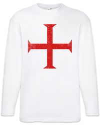 Urban Backwoods - Langarmshirt Templar Cross II Langarm T-Shirt Rotes Templer Orden Kreuz - Lyst