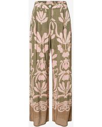 MORE&MORE - &MORE Stoffhose weite Hose Ornament Print Sommer-Kollektion - Lyst