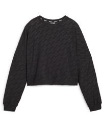 PUMA - Kapuzensweatshirt Fit Branded Fleece Cr WHITE-GREY DAWN-SAFETY YE - Lyst