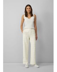 S.oliver - Stoffhose Bouclé-Hose mit Wide Leg und Elastikbund - Lyst