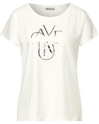 Street One - Kurzarmshirt LTD QR ALIVE partprint shirt - Lyst