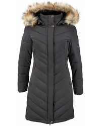 Polarino Steppmantel aus meliertem Funktionsmaterial - Grau