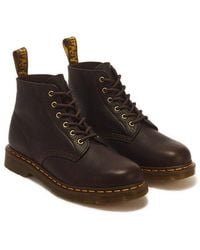 Dr. Martens - 101 Ub Dark Ambassador Schnürboots Schnürstiefelette Mit Typisch Gelber Rahmennaht - Lyst