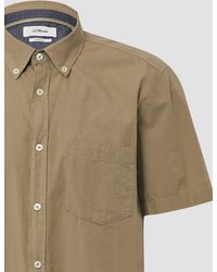 S.oliver - Regular Fit: Kurzarmhemd mit Struktur-Streifen und Button-Down-Kragen - Lyst