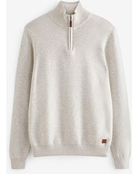 Next - Troyer Premium-Baumwollpullover mit RV, Regular Fit (1-tlg) - Lyst