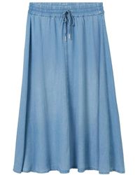 Tom Tailor - Sommerrock skirt look, Clean Mid Stone Blue Denim - Lyst