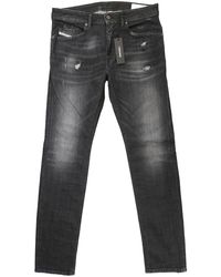 DIESEL - Skinny-fit-Jeans Thommer-X 0095R (Schwarz) Vintage Used Look, Stretch, 5-Pocket-Style - Lyst