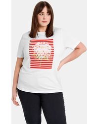 Samoon - Kurzarmshirt T-Shirt mit Frontprint - Lyst