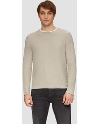 QS - Strickpullover Gewaschener Feinstrickpullover mit Rollkante - Lyst