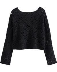 Next - Langarmshirt Langärmeliges Häkeloberteil (1-tlg) - Lyst