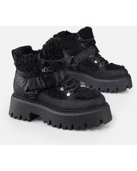 Buffalo - Aspen Com Mid Warm Plateaustiefelette Winterboots, Schnürboots, Stiefelette Mit Kuscheligem Warmfutter - Lyst