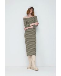 No Matter What - Maxikleid Gestreiftes Bodycon-Kleid aus Stretchstoff - Lyst