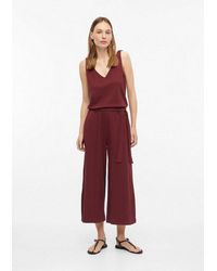 S.oliver - Jumpsuit Overall Ärmelloser Overall Aus Interlockjersey Mit Gürtel - Lyst