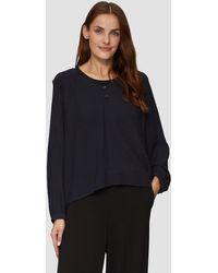 S.oliver - Langarmbluse Strukturierte Bluse aus Viskosemix mit Details Smok-Detail - Lyst