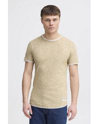 Solid - Rundhalsshirt Sdrigos Kurzarmshirt Mit Farblich Abgesetztem Kragen - Lyst