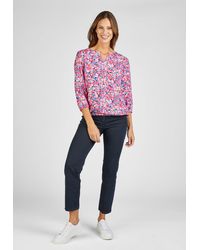 Rabe - Klassische Bluse Blossom Island - Lyst
