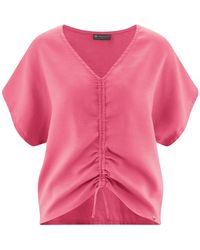 HempAge - Hemdbluse DH156 Geraffte Sommerbluse - Lyst