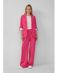 S.oliver - Jackenblazer Crêpe-Blazer mit 3/4-Ärmeln und Raff-Details Raffung - Lyst