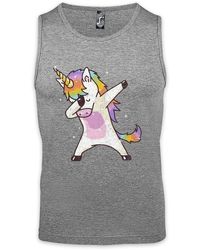 Urban Backwoods - Tanktop Unicorn Dab I Ärmelloses T-Shirt Einhorn Regenbogen Rainbow Thug Dance Bedruckt - Lyst