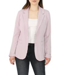 dy_mode - Jerseyblazer Taillierter Blazer – Elegante Übergangsjacke Unifarben in Unifarbe - Lyst