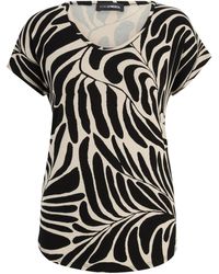 Doris Streich - Kurzarmshirt (1-tlg) mit Blätter-Print - Lyst