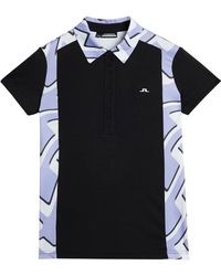 J.Lindeberg - . Poloshirt Golf Polo Kristine Lavendel Logoprint EU L - Lyst