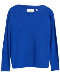 Comma, - Longpullover Strickpullover Feinstrick-Pullover Mit Glitzergarn Und U-Boot-Ausschnitt - Lyst