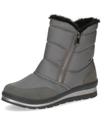 Caprice - Snowboots, Keilabsatz, Outdoorboots, Kurzstiefel Mit Fellimitat Am Schaftrand - Lyst