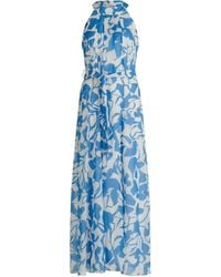 BETTY&CO - Sommerkleid Kleid Lang ohne Arm, Cream/Blue - Lyst