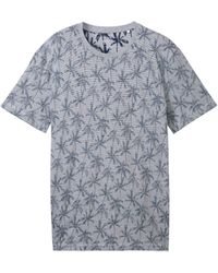 Tom Tailor - Kurzarmshirt allover print t-shirt - Lyst