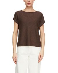 Comma, - Rundhalspullover Mit Glitzergarn - Lyst