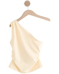 Next - One-Shoulder-Top Einschulteriges, gerafftes Oberteil (1-tlg) - Lyst
