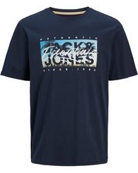 Jack & Jones - Print-Shirt JJCOLTON PHOTOPRINT TEE SS CREW NECK - Lyst