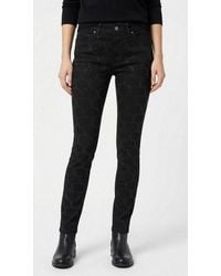 M·a·c - Skinny-Fit-Jeans Dream Skinny Chain Glitter Mit Glitzersteine Muster - Lyst