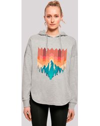 F4NT4STIC - Kapuzenpullover Berg Sonnenuntergang Geometrisch Premium Qualität - Lyst
