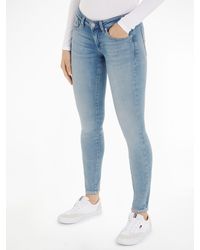 Tommy Hilfiger - Fit- jeans Low Waist Skinny mit Waschung, Logo-Badge - Lyst