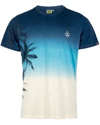ROADSIGN australia - T-Shirt Palm Paradise (1-tlg) mit Print und Dip-Dye-Effekt - Lyst