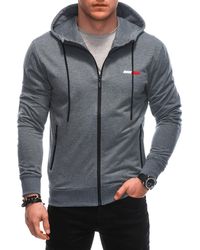 Edoti - Kapuzenpullover Kapuzensweatshirt mit Reißverschluss - Lyst
