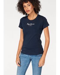 Pepe Jeans - T-Shirt NEW VIRGINIA mit Logo-Print - Lyst