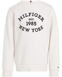 Tommy Hilfiger - MONOTYPE FLOCK REG SWEATSHIRT Baby bis 2 Jahre, mit Frontprint, Rundhals, Langarm - Lyst