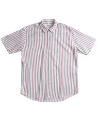 Soulland - Kurzarmhemd Kurzarm- gestreiftes Hemd Basil Sommer-Shirt Weiß/Blau/Rot - Lyst