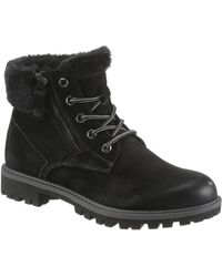 Tamaris »Papaw« Winterboots mit Fellimitat-Kragen - Schwarz
