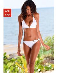 Lascana Nu 20% Korting: Triangelbikini Met Grafische Print - Wit