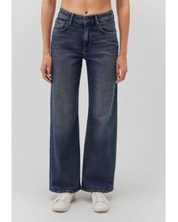 Mavi - Boyfriend- Jeans Loose Fit High-Rise Wide Leg 5-Pocket MALIBU, mid indigo brushed 90s - Lyst