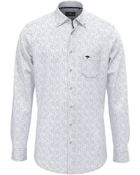 Fynch-Hatton - Langarmhemd Hemd aus 100% Baumwolle mit Minimalprint - Lyst
