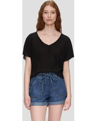 QS - Shorts Jeans-Short / Relaxed Fit / Mid Rise / Wide Leg Label-Patch - Lyst
