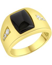 Firetti Zilveren Ring Met Agaat, Zirkoon (synthetisch) - Zwart